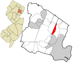 Essex County New Jersey incorporated and unincorporated areas Glen Ridge highlighted